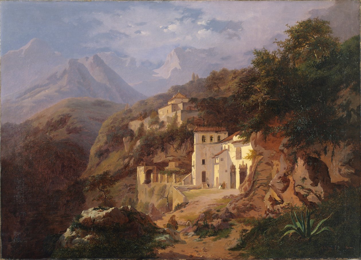 The Capuchin Monastery at Cava (Salerno) 1838 by Edouard de Vigne