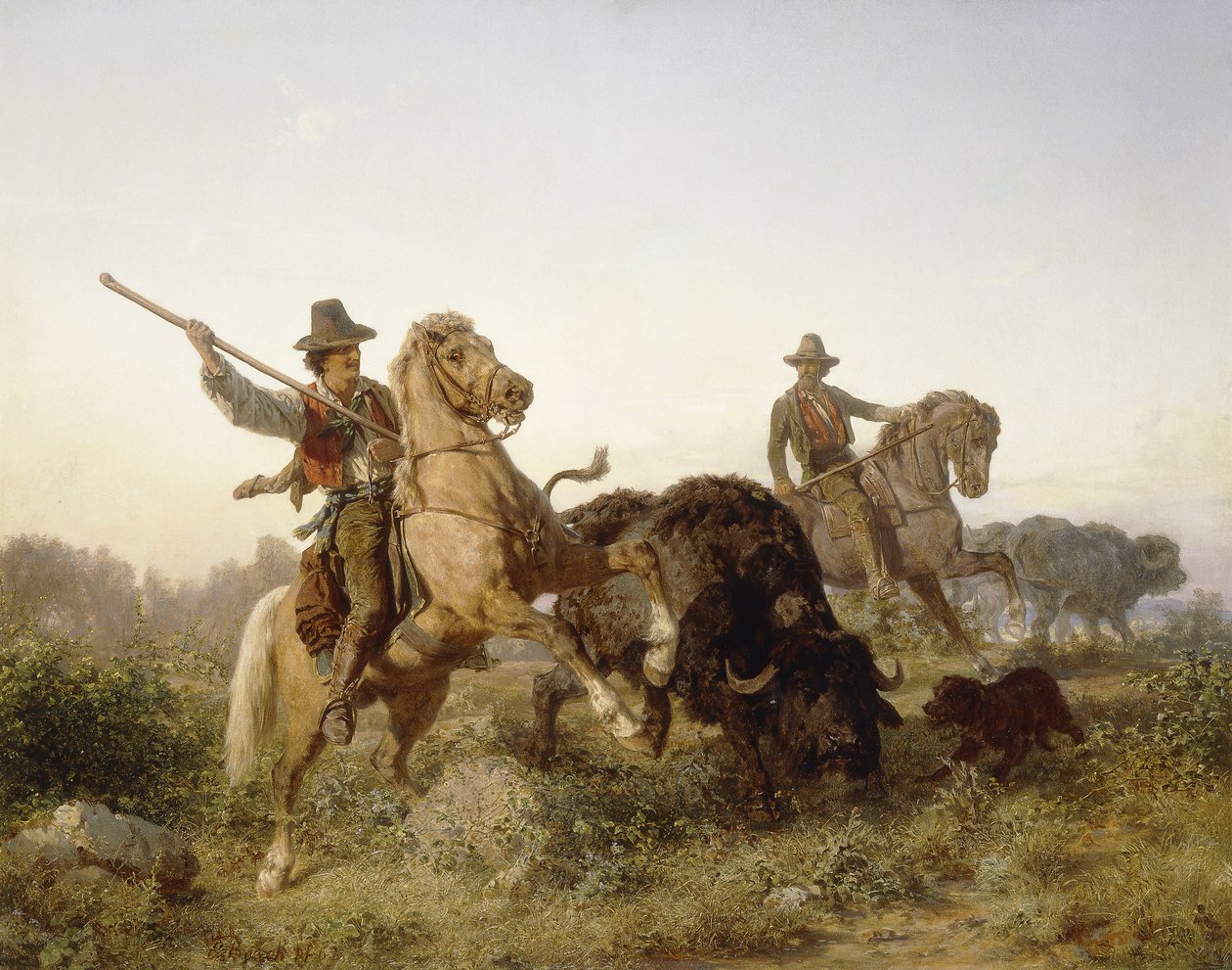 Herding Water Buffalo by Edouard van den Bosch