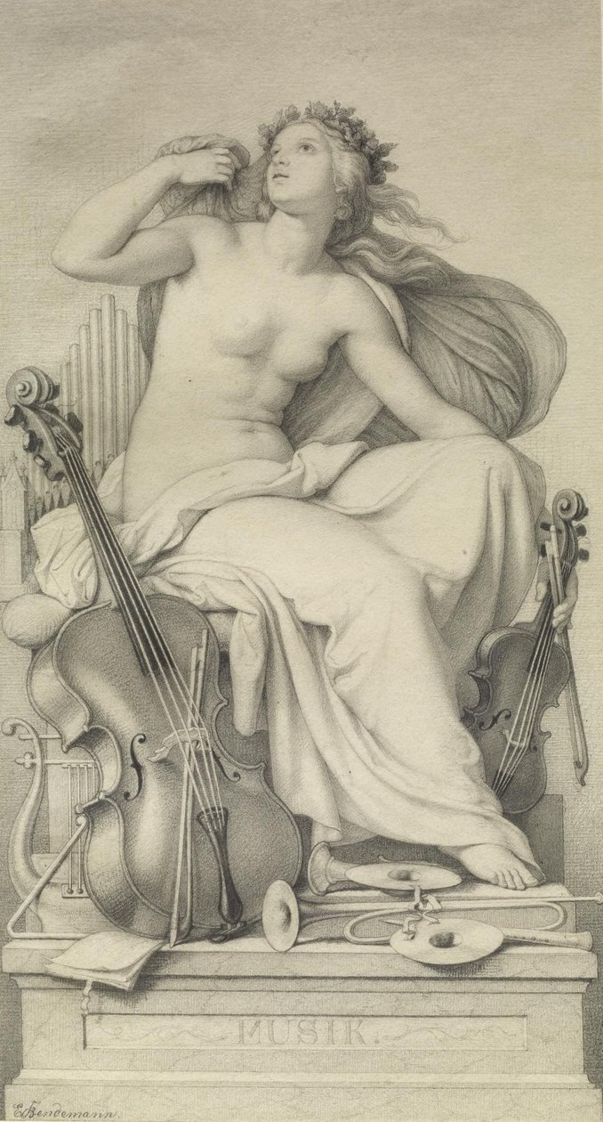 Allegorical Figure of Music by Eduard Bendemann