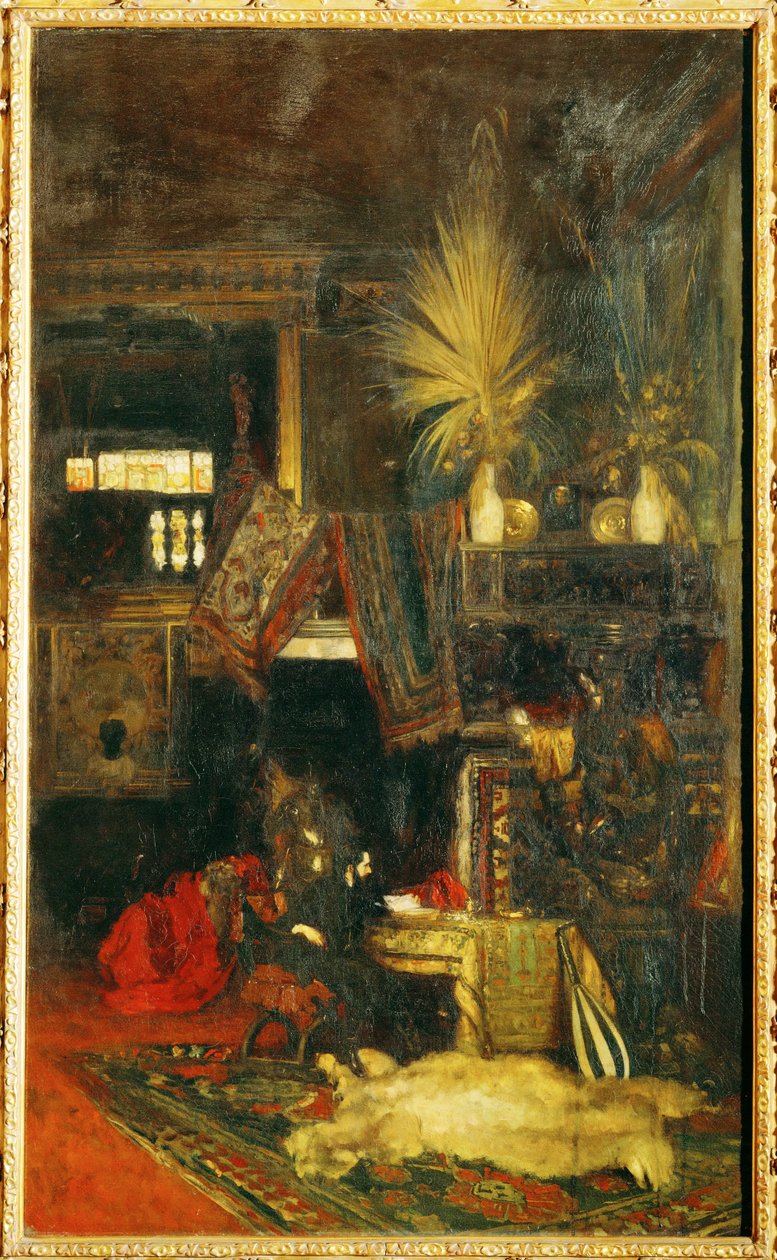 Painter Hans Makart in His Studio by Eduard Charlemont