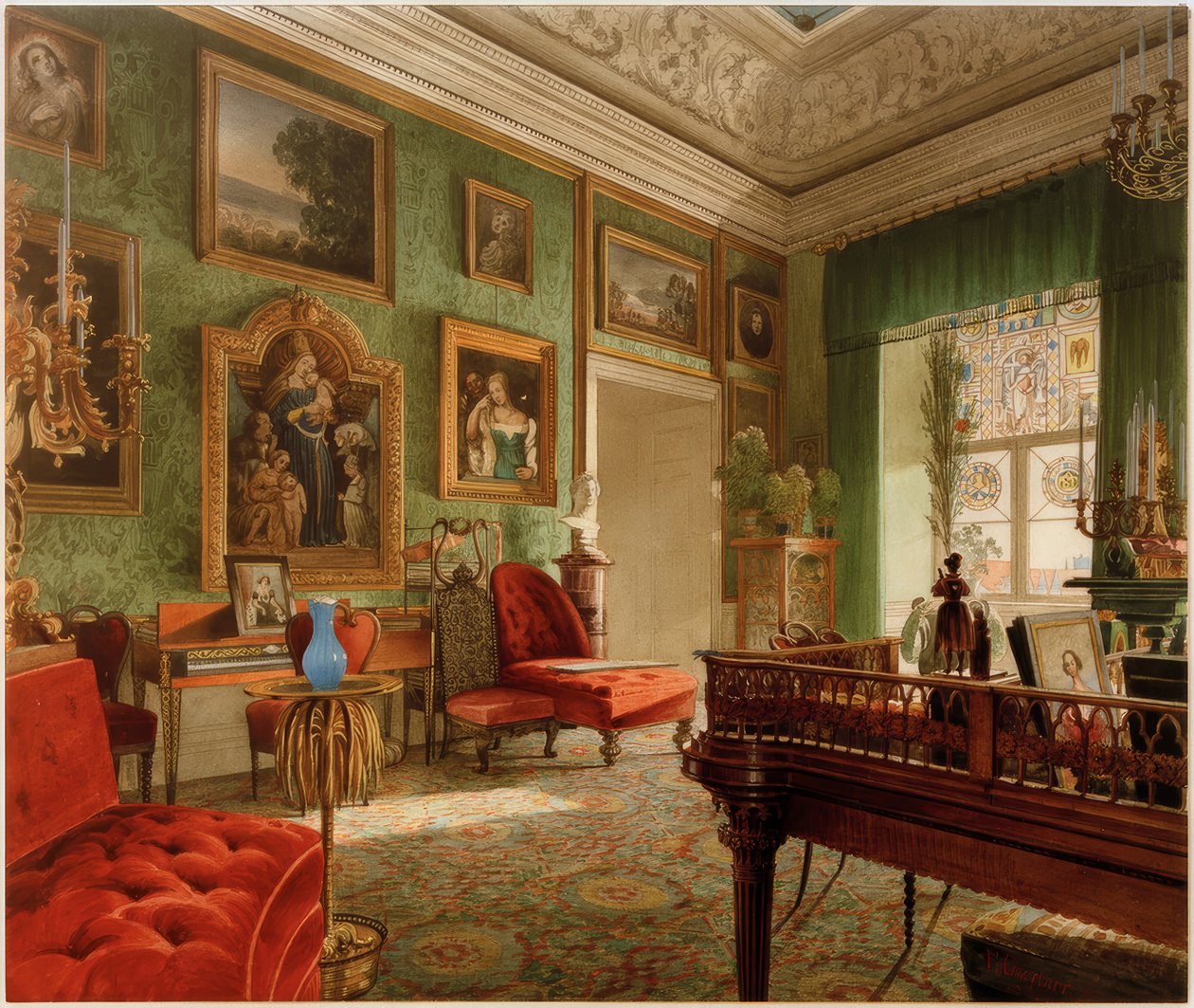 The Green Room in Berlin Castle by Eduard Gärtner