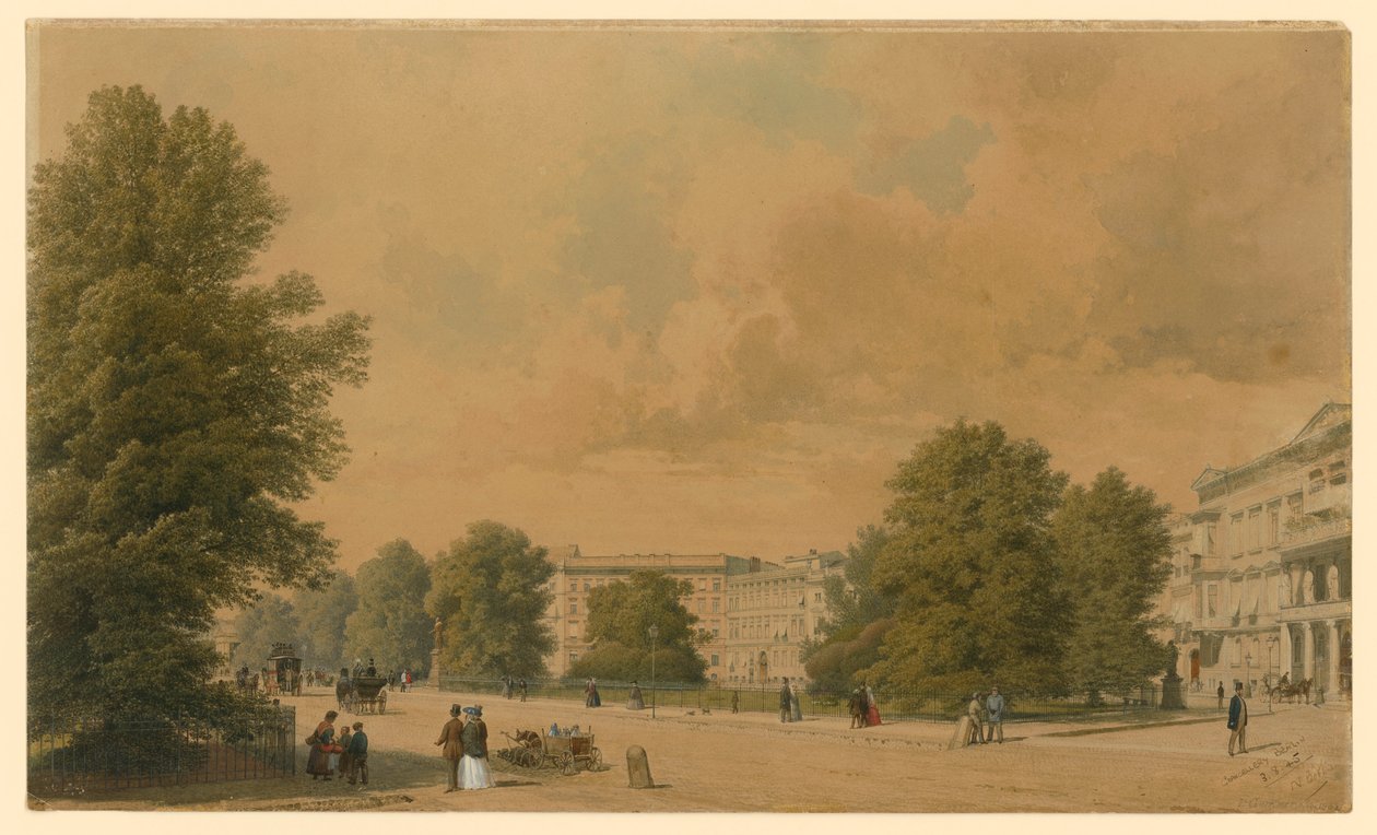 Leipzig Square in Berlin by Eduard Gaertner