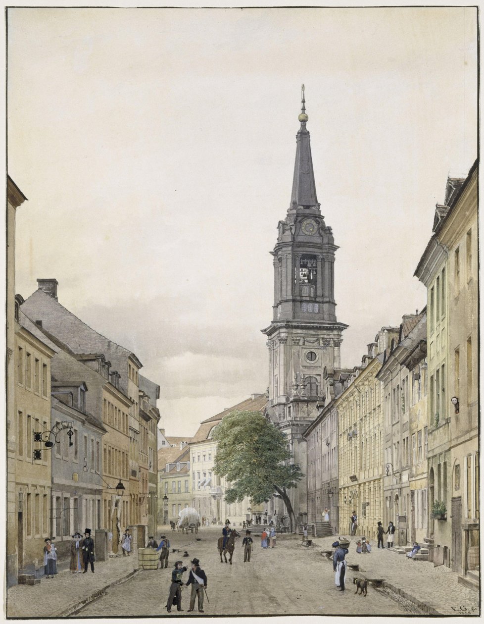 Klosterstraße with Parochial Church in Berlin by Eduard Gaertner