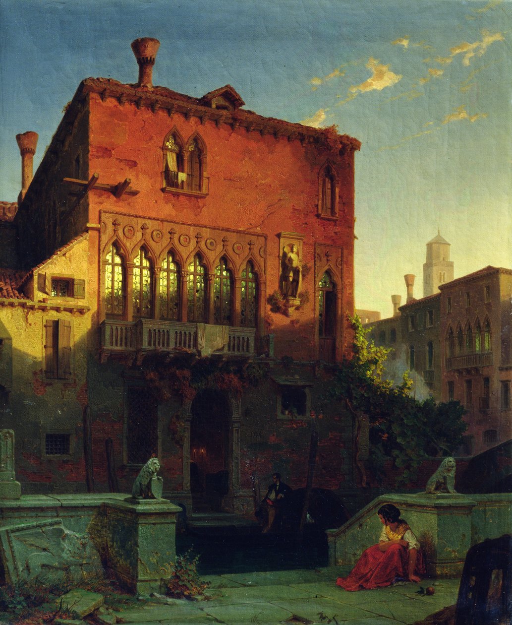The House of Othello, the Moor in Venice, 1856 by Eduard Gerhardt