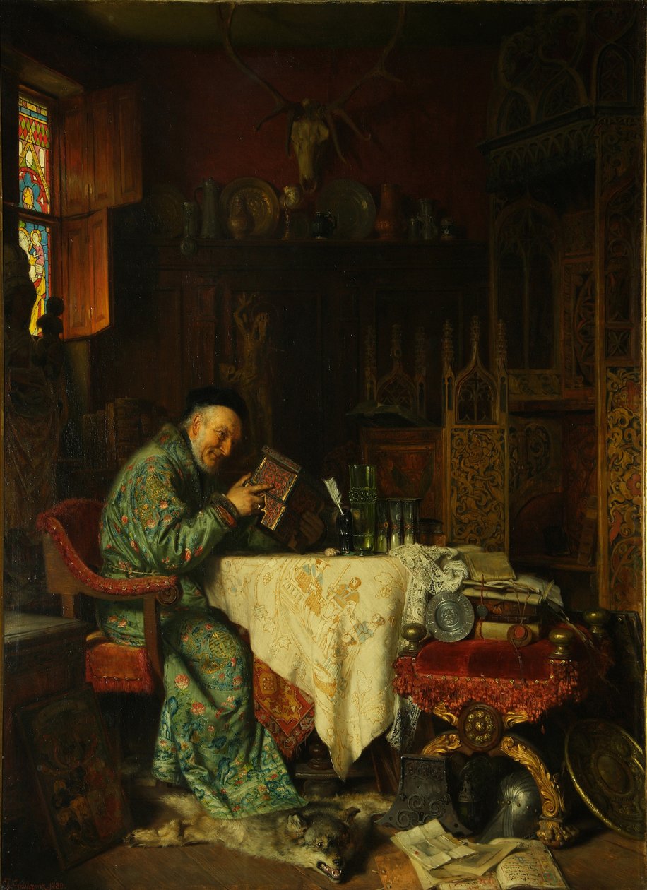 The Collector, 1880 by Eduard Gruetzner von