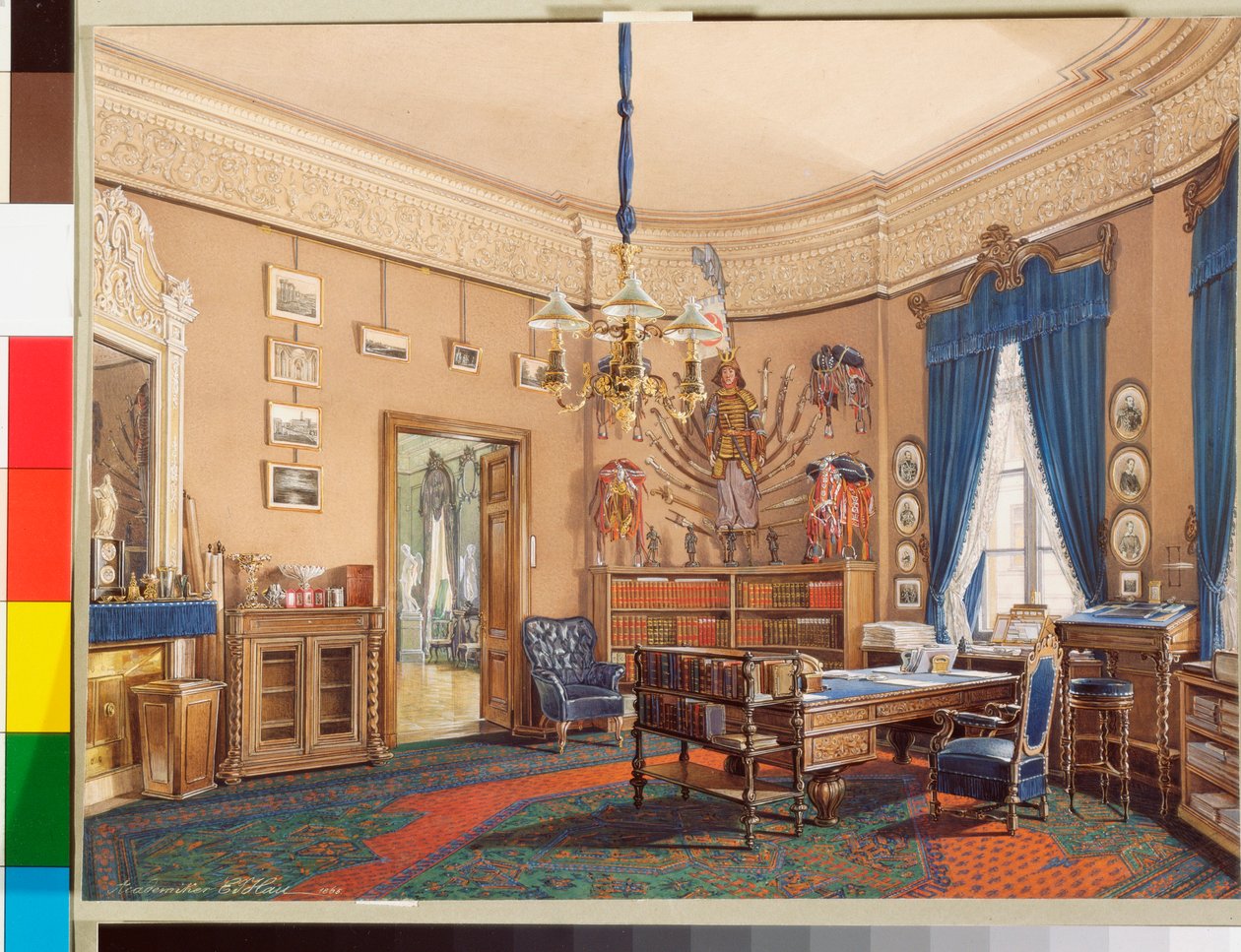 The Study of Crown Prince Nikolay Aleksandrovich by Eduard Hau