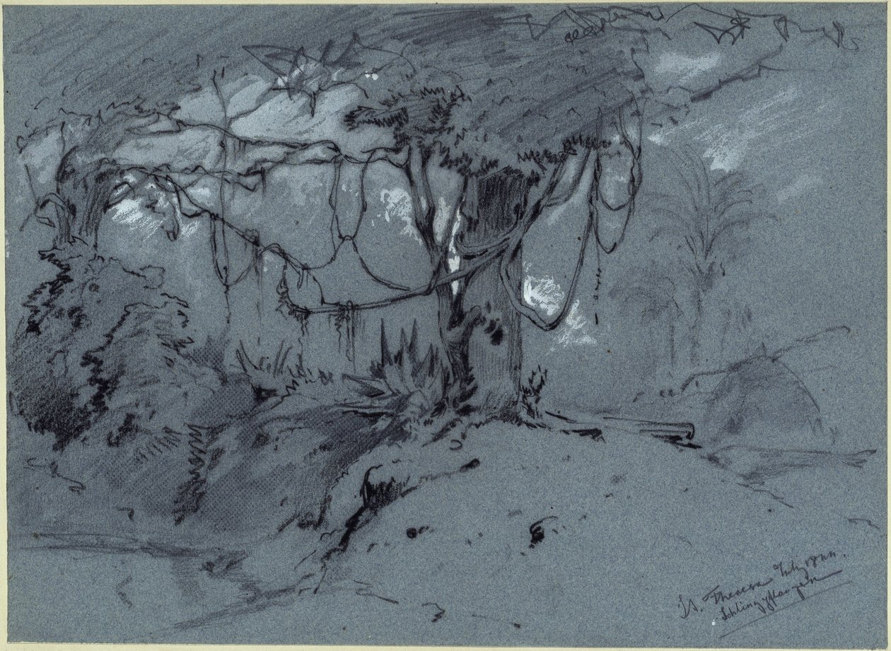 Tree with Vines by Eduard Hildebrandt