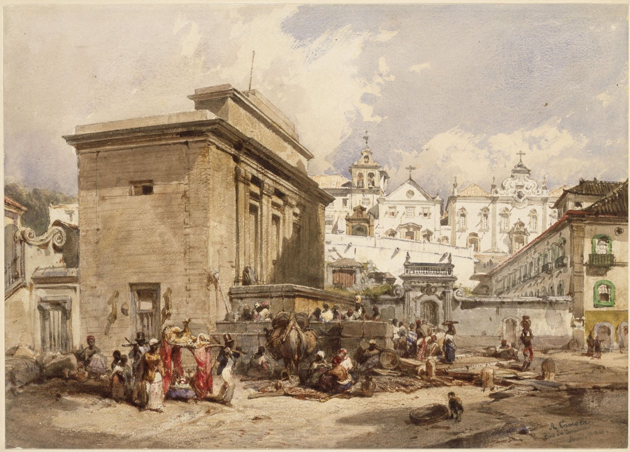 Fountain in Rio de Janeiro by Eduard Hildebrandt