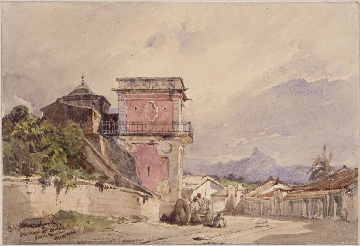 Fountain on Conde Street, Rio de Janeiro by Eduard Hildebrandt