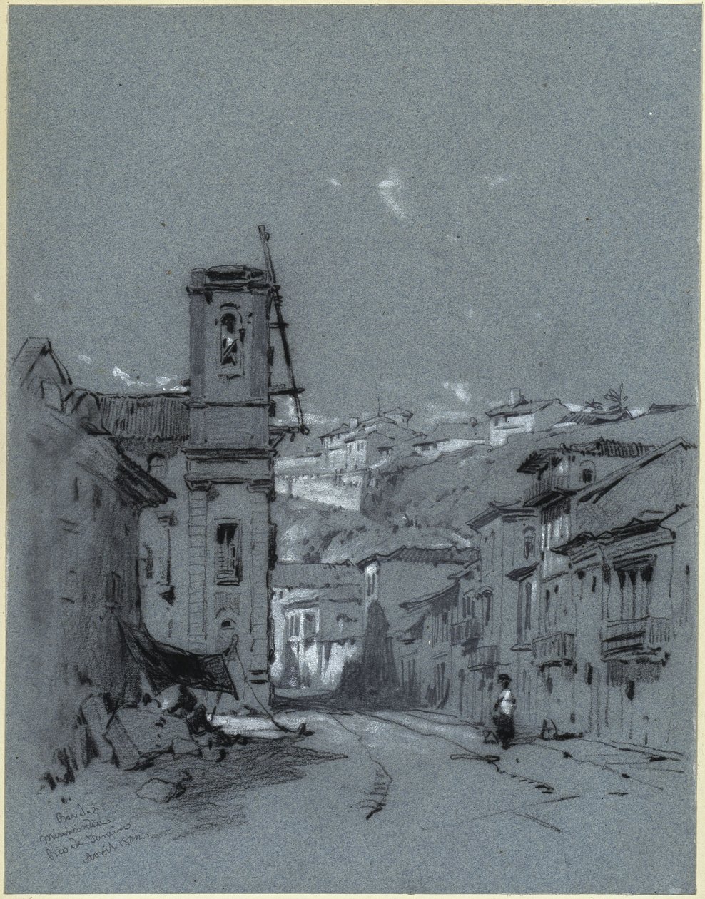 Rua de Misericordia in Rio de Janeiro by Eduard Hildebrandt
