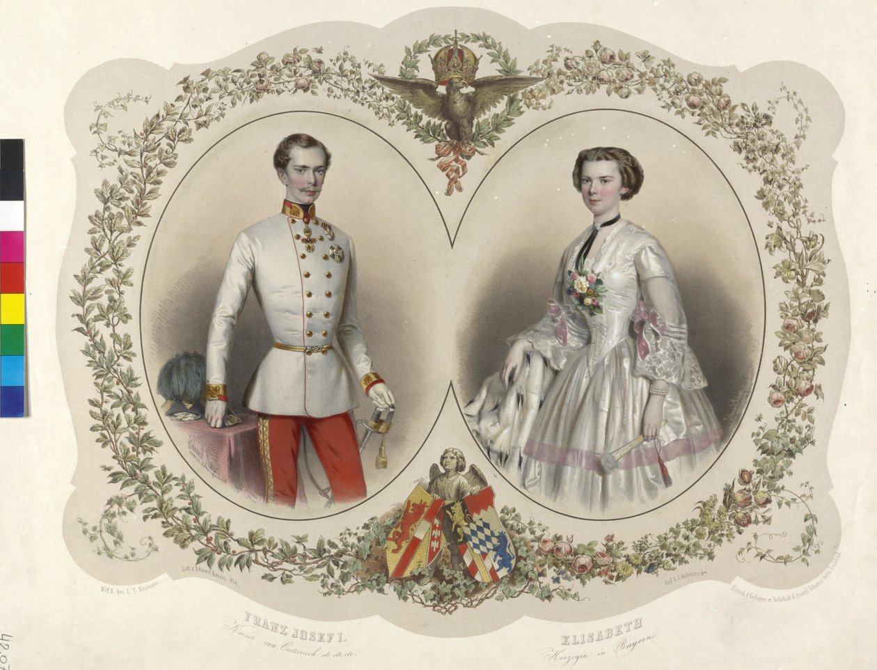 Emperor Franz Joseph I of Austria and Elisabeth, Duchess in Bavaria by Eduard Kaiser