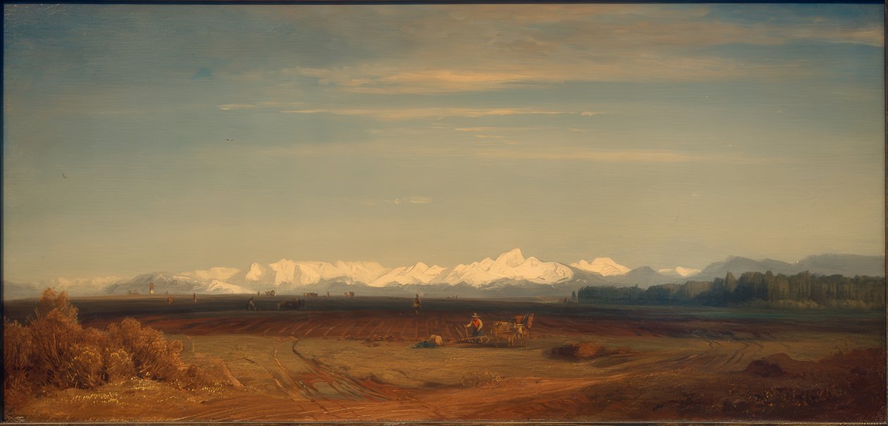Bavarian Landscape Before the Mountains by Eduard Schleich der Ältere