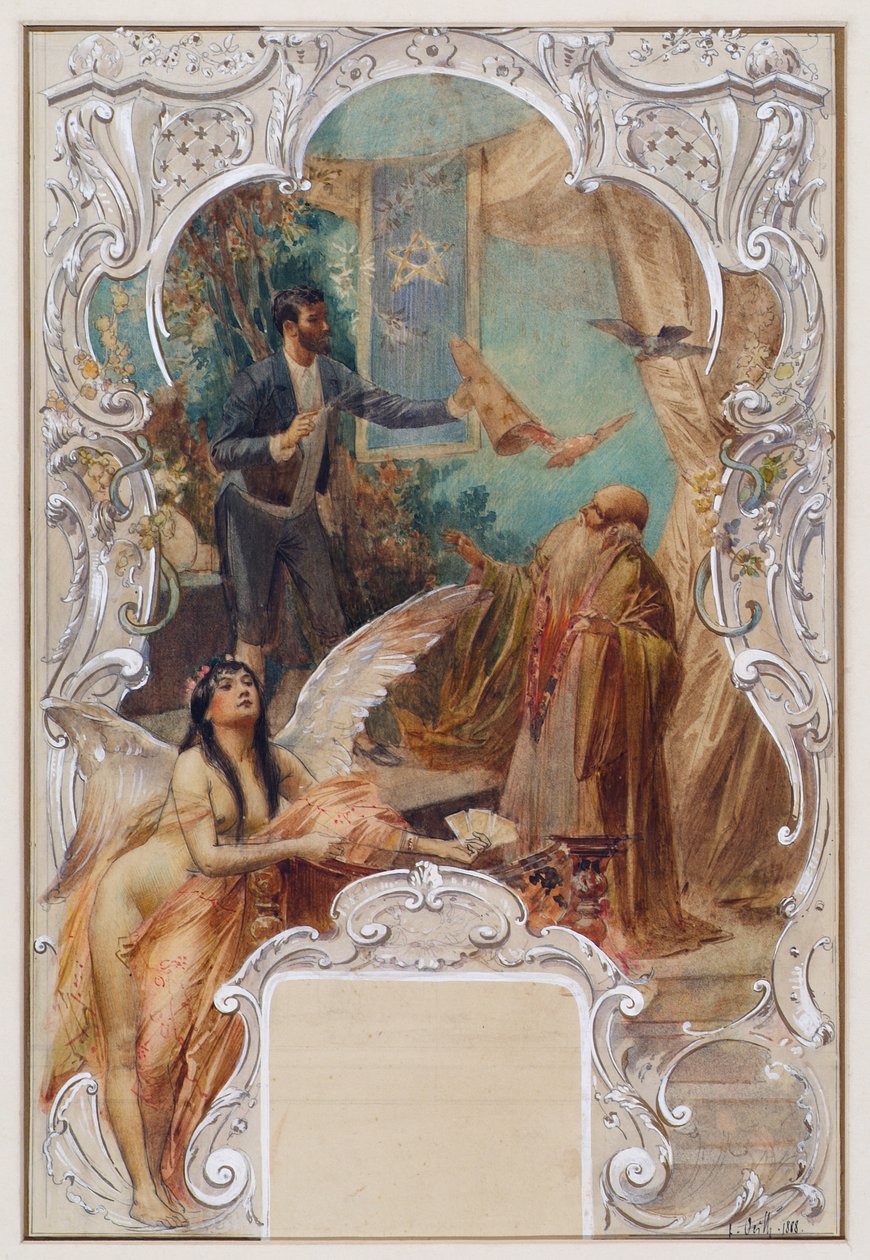 Magician (Design for a Mural in the Varieté Ronacher, Vienna) by Eduard Veith