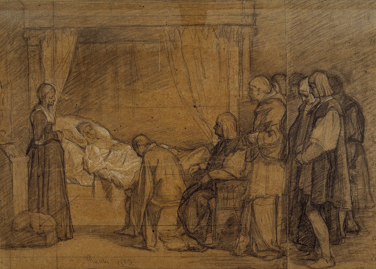 Study for the Will of Isabella the Catholic by Eduardo Rosales