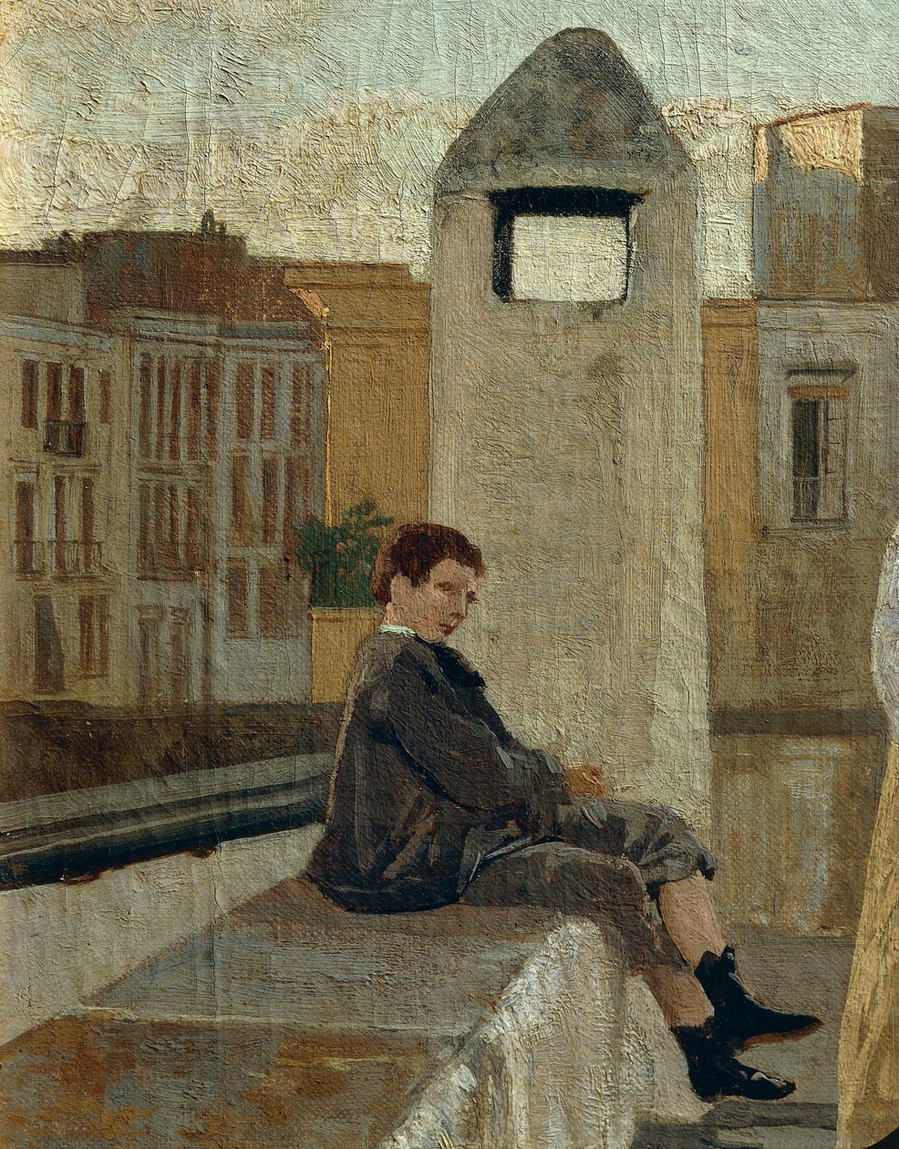 The terrace (detail) by Eduardo Dalbono
