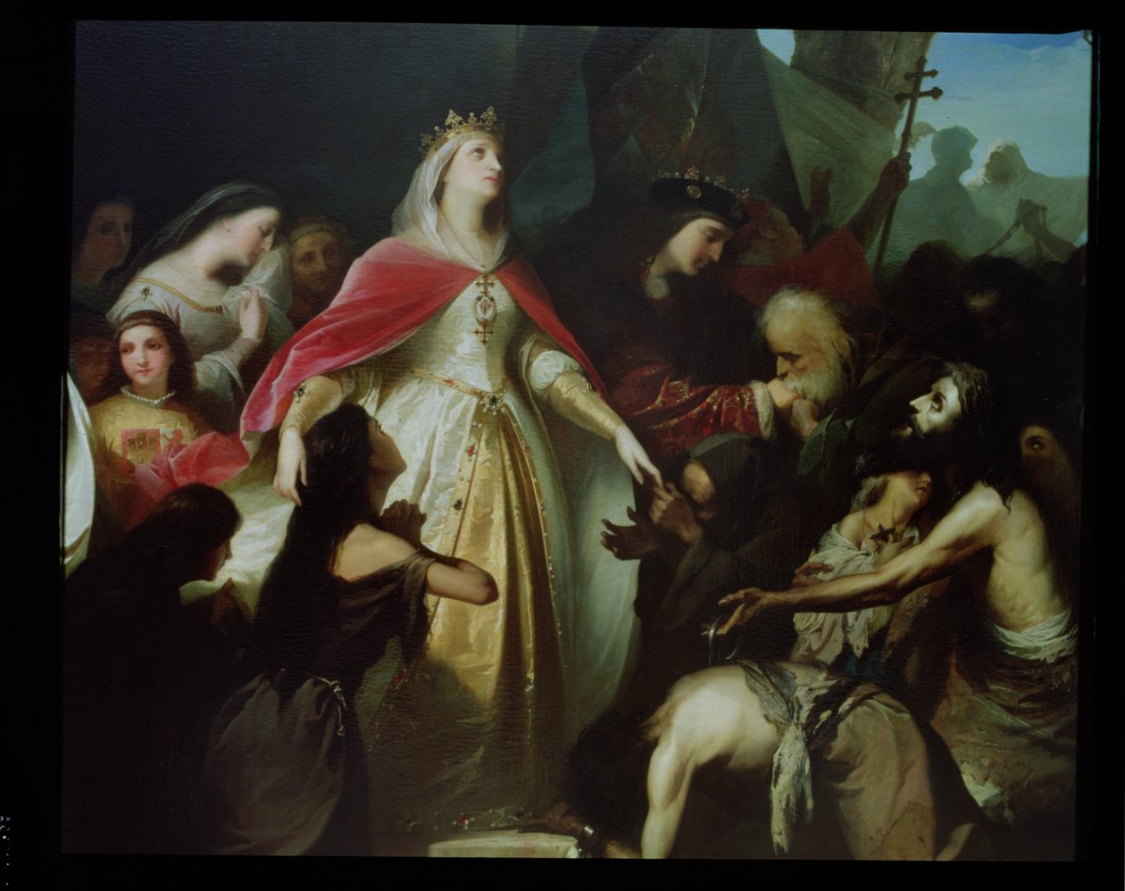 Catholic Monarchs Receiving the Christian Captives after the Conquest of Malaga in 1487 (detail) by Eduardo Javier Ramon Cano de la Pena