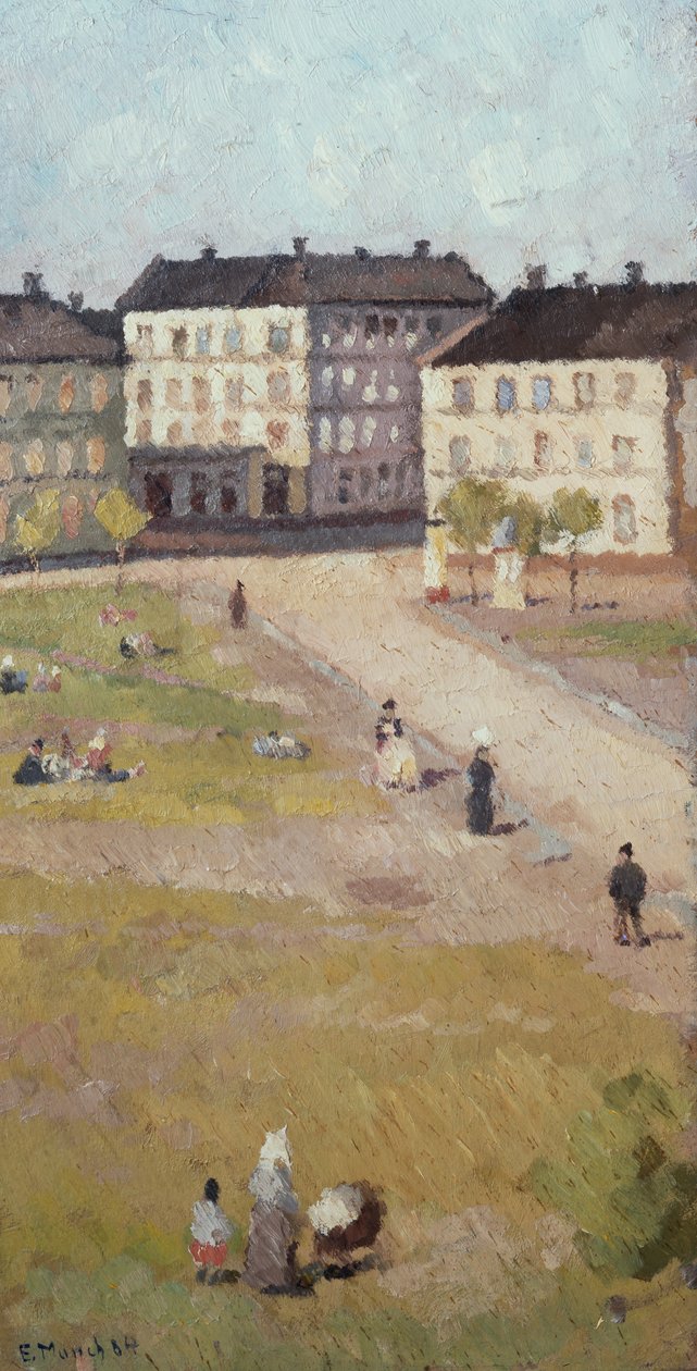 Afternoon at Olav Ryes Square by Edvard Munch