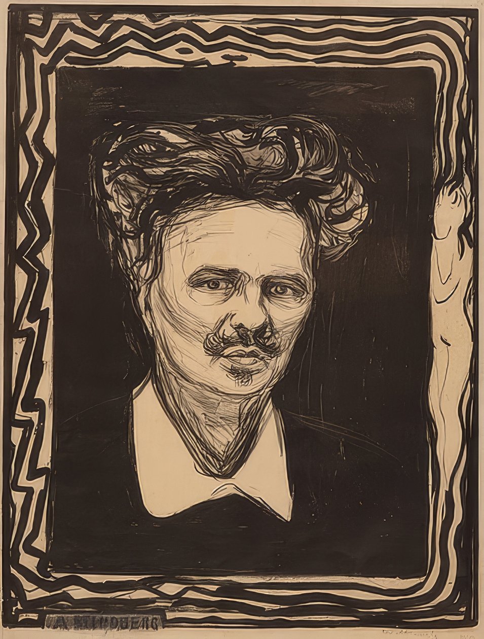 August Strindberg. 1896 by Edvard Munch
