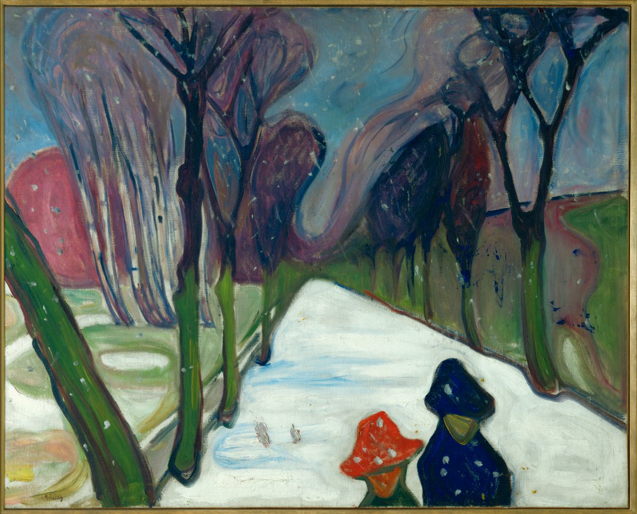 Avenue in the Snow by Edvard Munch