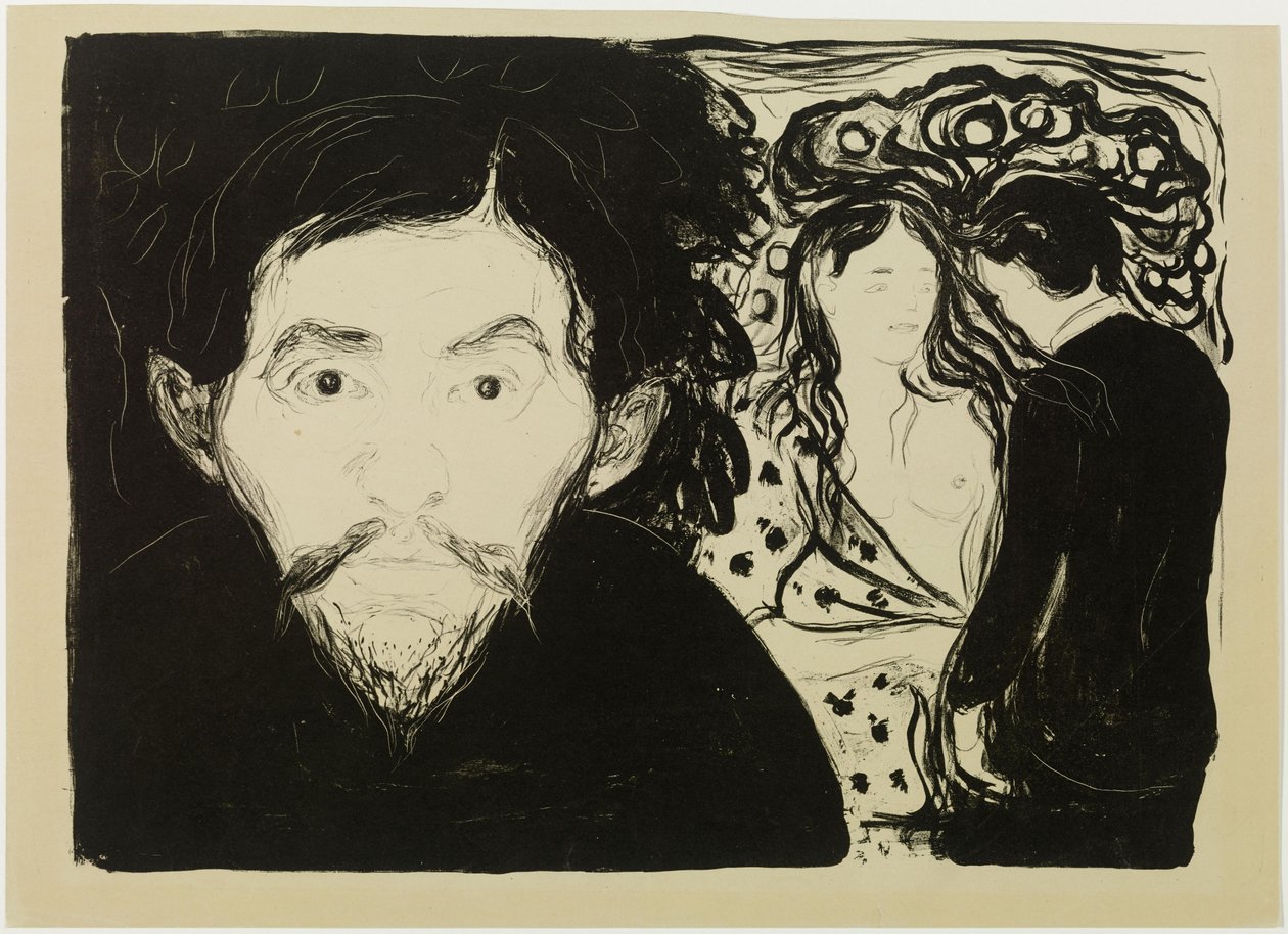 Jealousy (small) by Edvard Munch