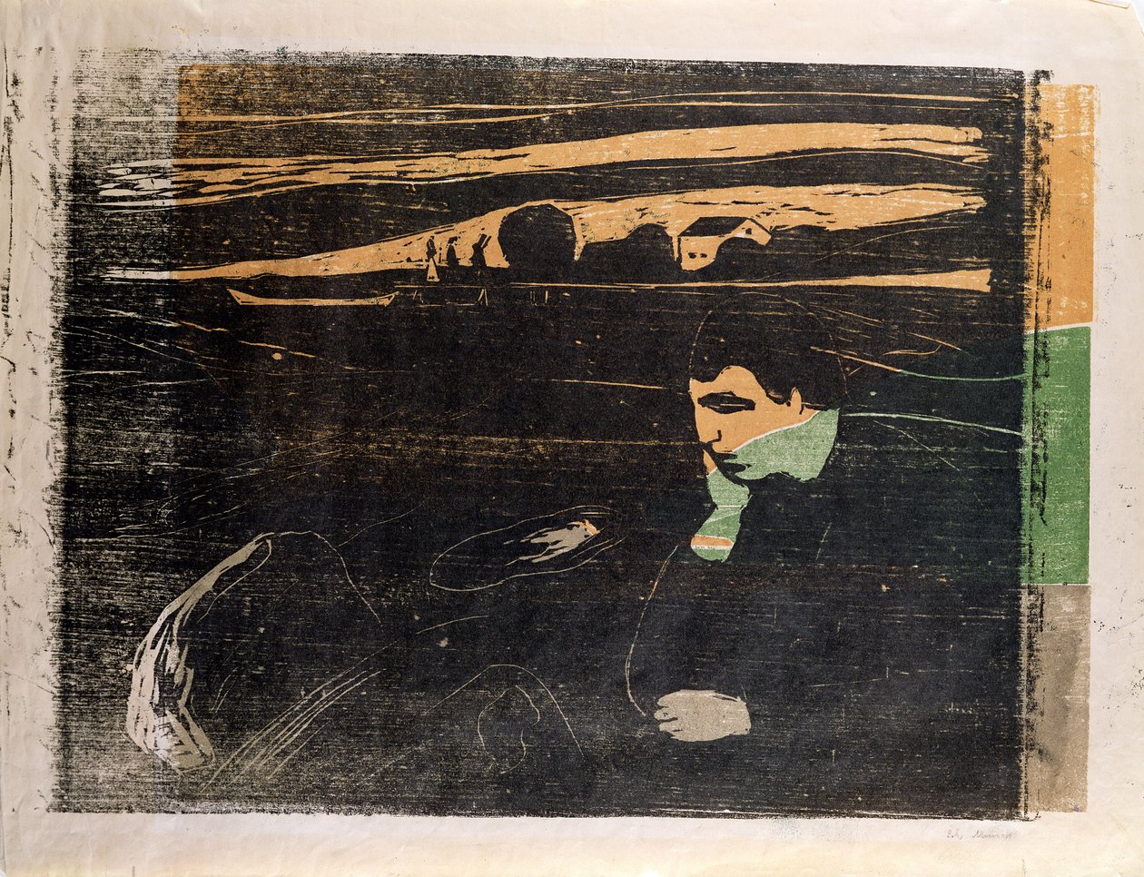 Evening, Melancholy: On the Beach by Edvard Munch