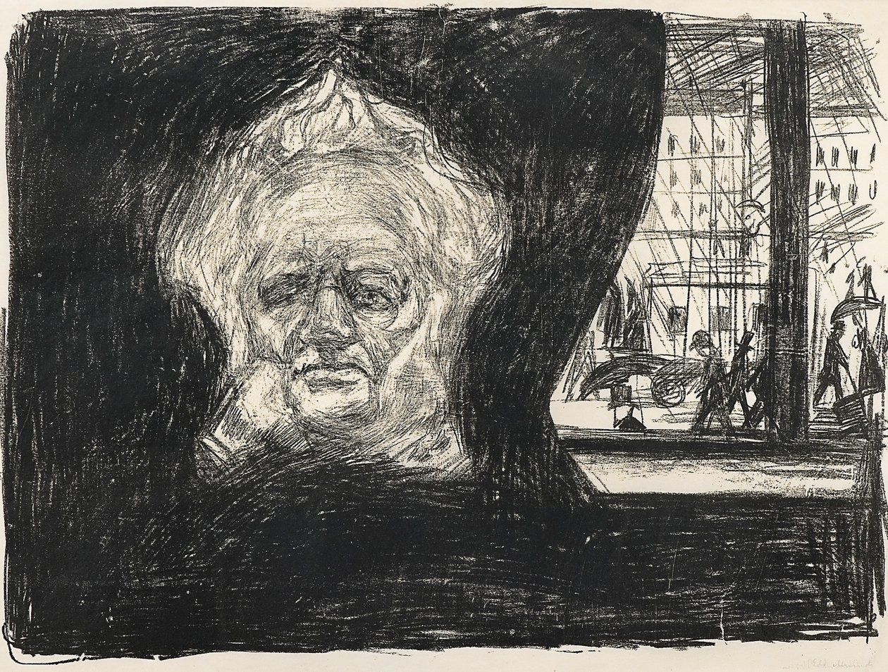 Henrik Ibsen at Café of the Grand Hotel by Edvard Munch