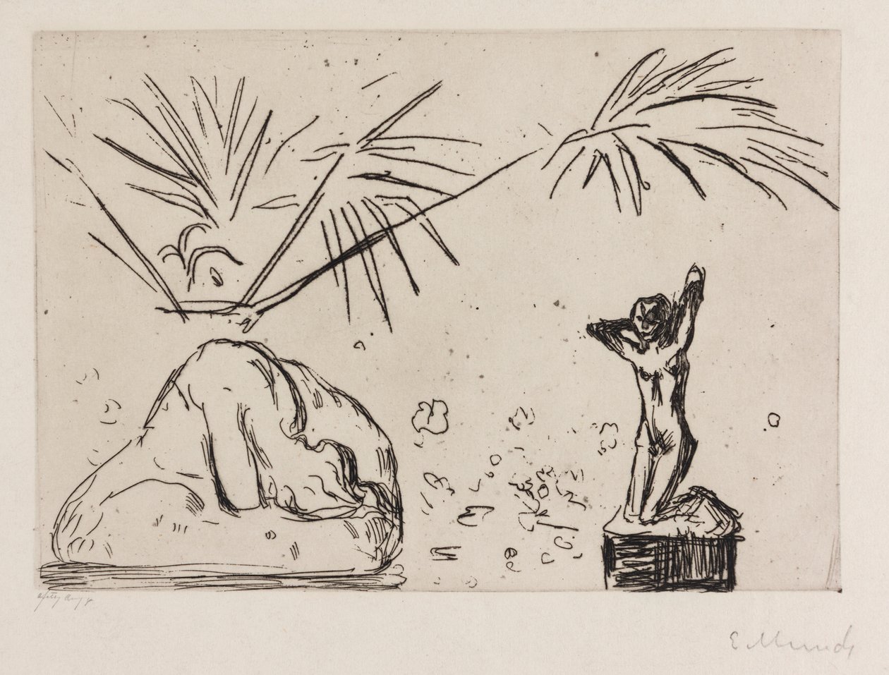 Interior with Sculptures by Edvard Munch