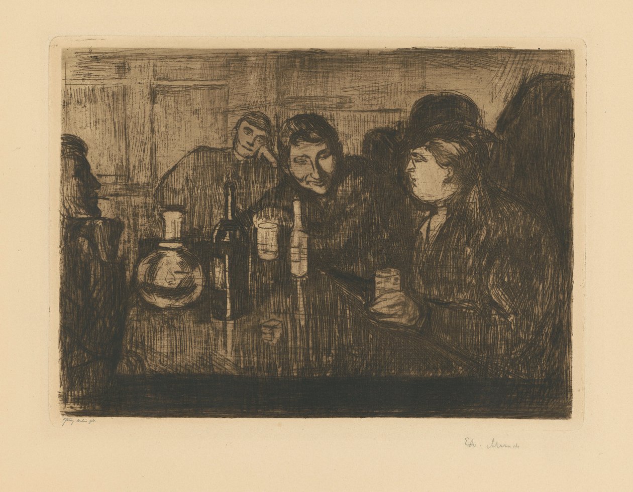 Kristiania-Boheme I by Edvard Munch
