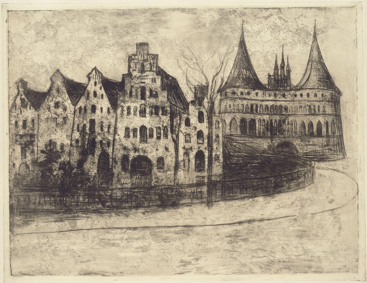 Lübeck (The Holstentor) by Edvard Munch