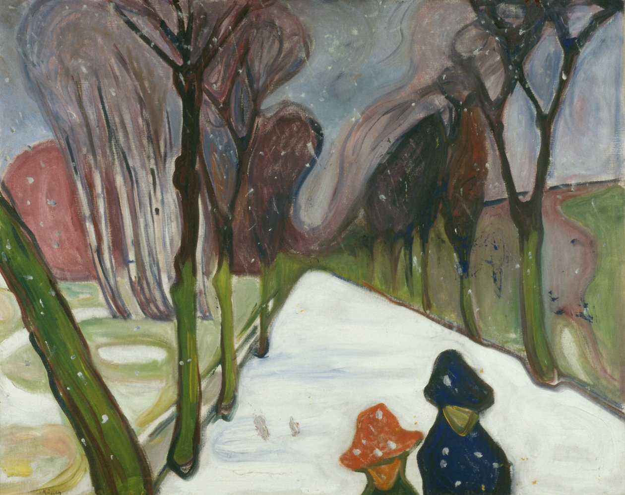 New Snow in the Avenue by Edvard Munch