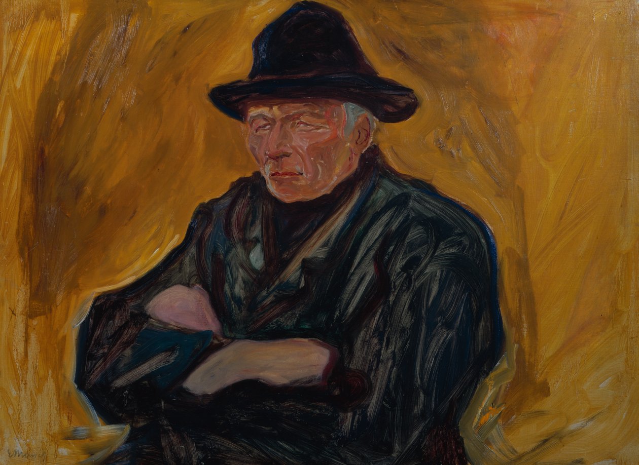 Sailor Against Yellow Background, c.1908 by Edvard Munch