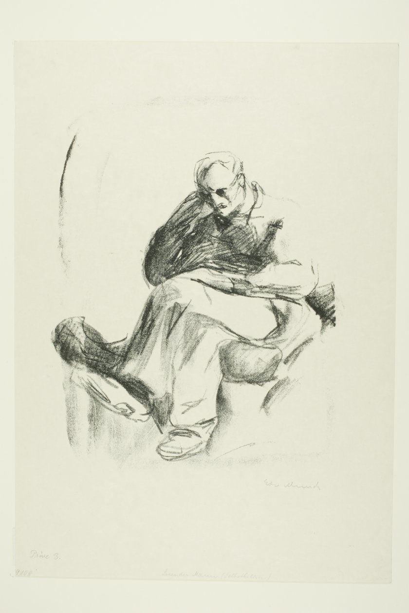 Seated Man by Edvard Munch