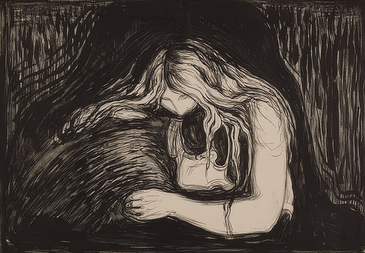 Vampire II. 1895/1902 by Edvard Munch