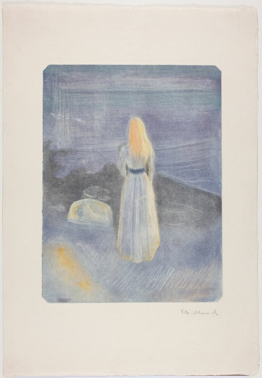 Young Woman on the Beach by Edvard Munch