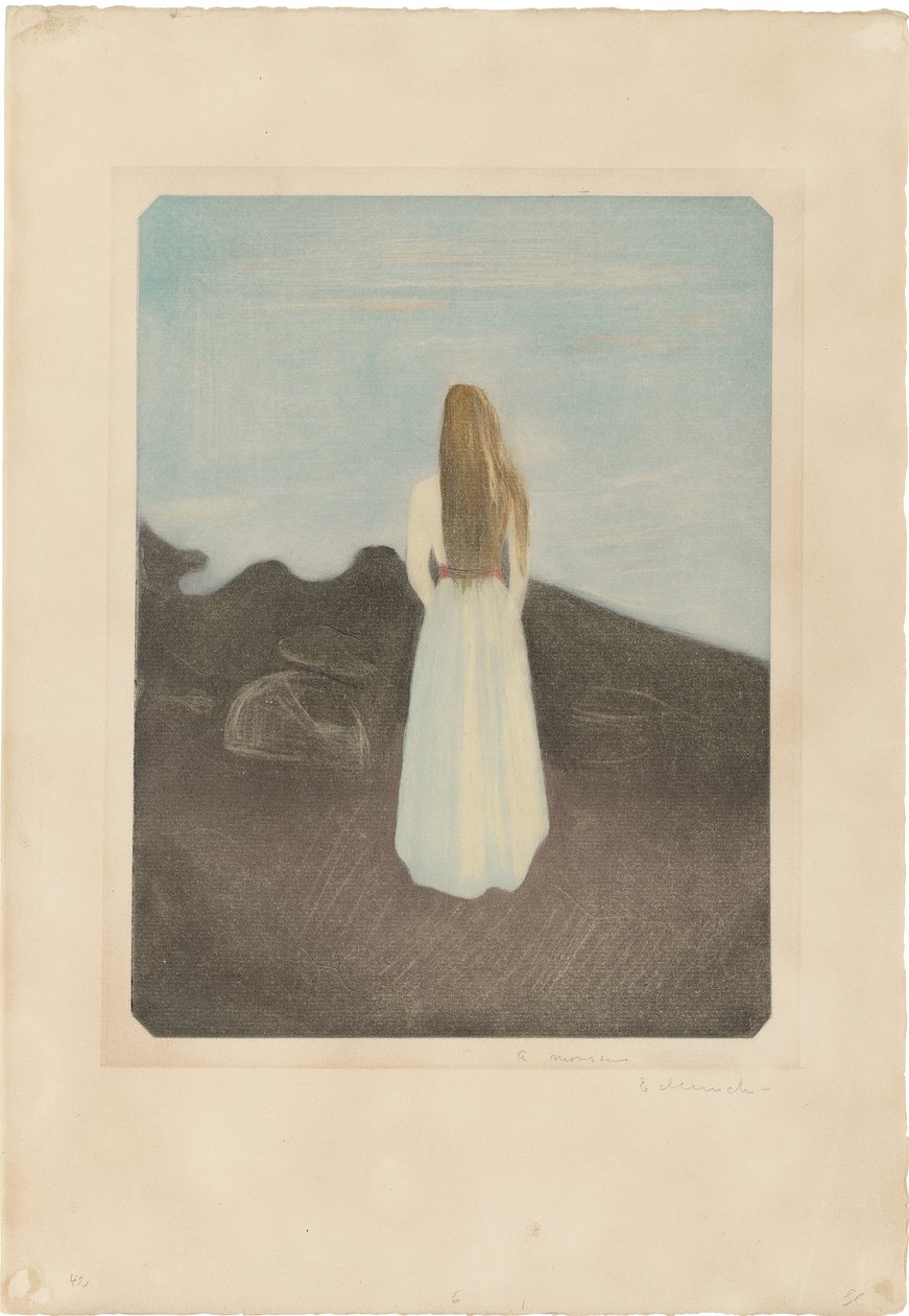 Young Woman on the Beach by Edvard Munch