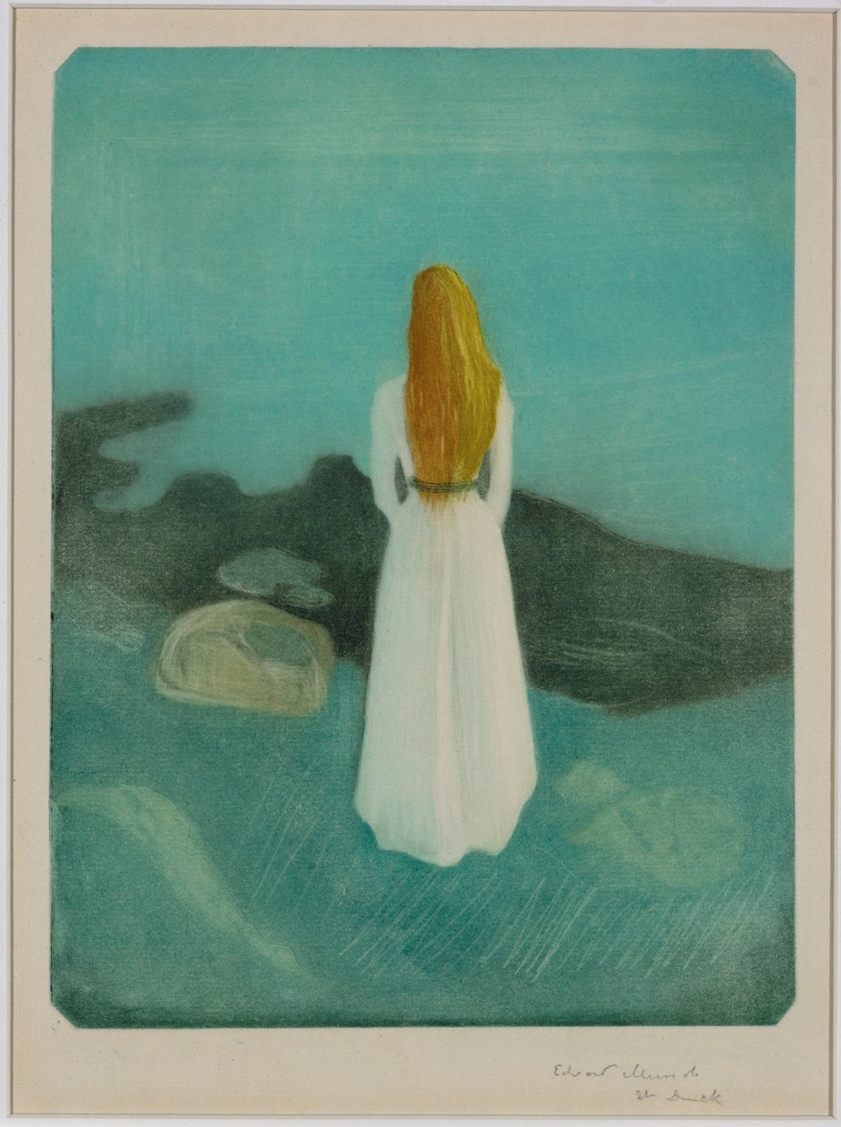 Young Woman on the Seashore by Edvard Munch
