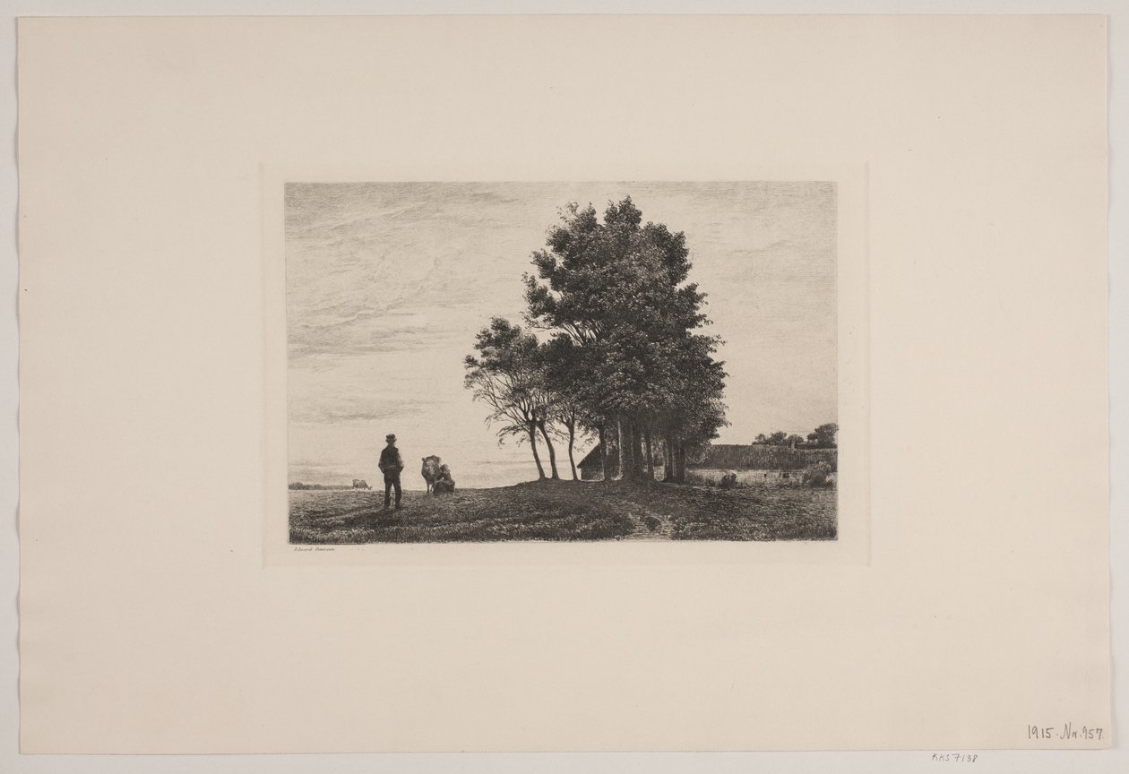 Evening Outside a Farmhouse by Edvard Petersen