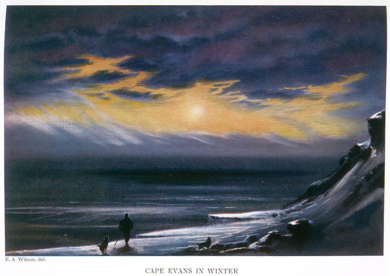 Cape Evans in Winter by Edward Adrian Wilson