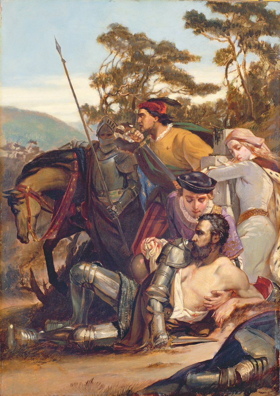 The Death of Marmion by Edward A. Armitage