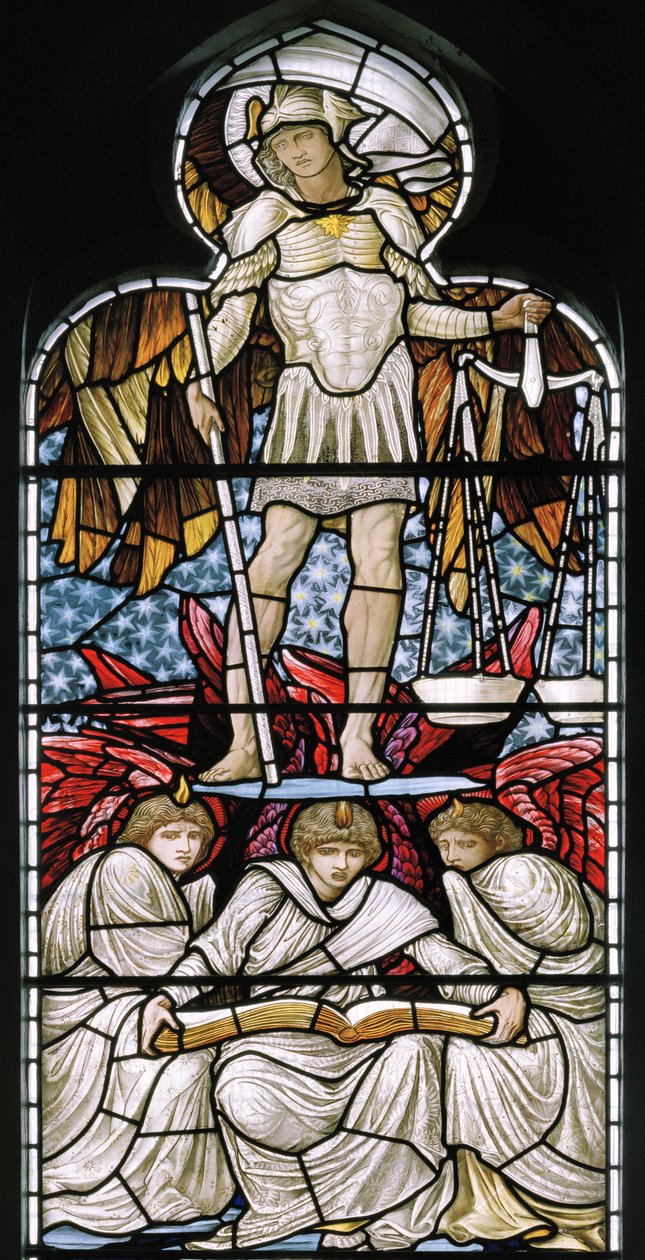 St Michael Weighing Souls, The Last Judgement (detail) by Edward Burne Jones