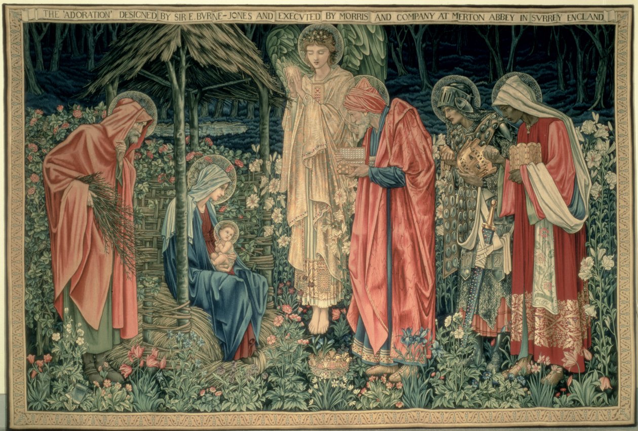 The Adoration of the Magi, made by William Morris and Co., Merton Abbey by Edward Burne Jones