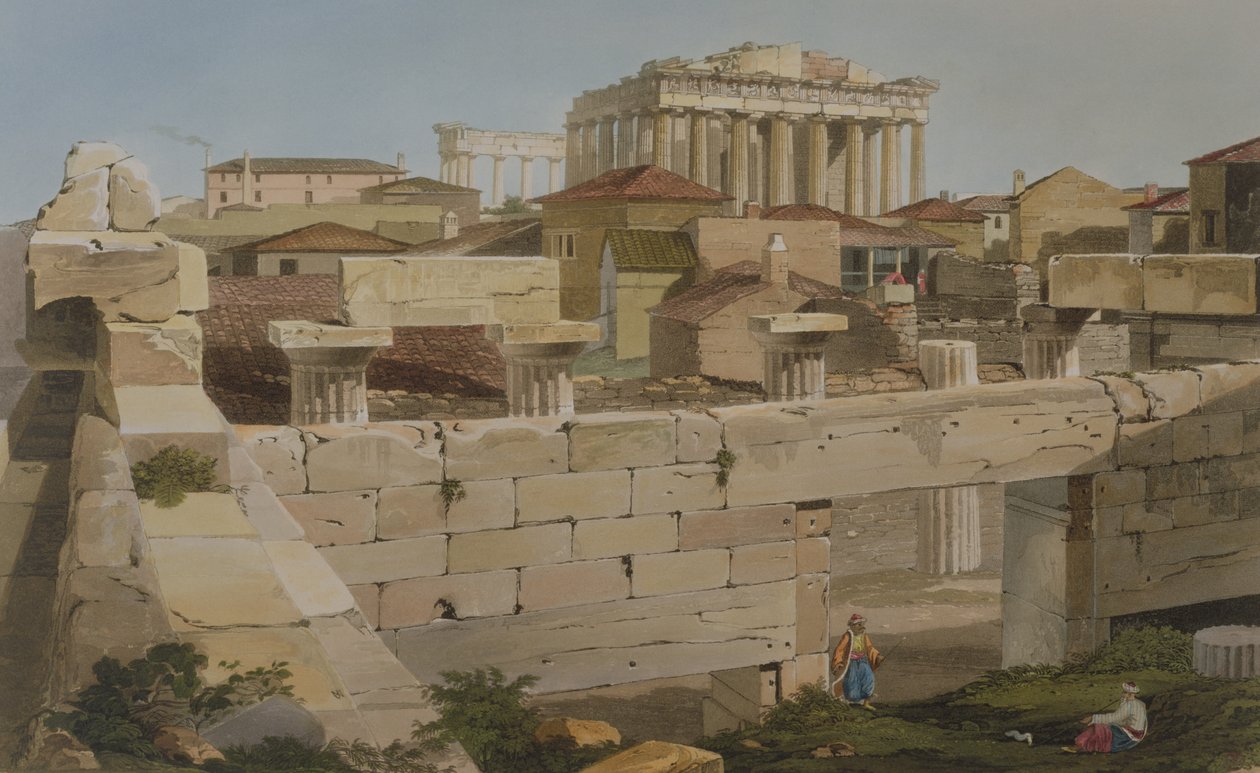 View of the Parthenon from the Propylaea, plate 7 from Part 2 of 