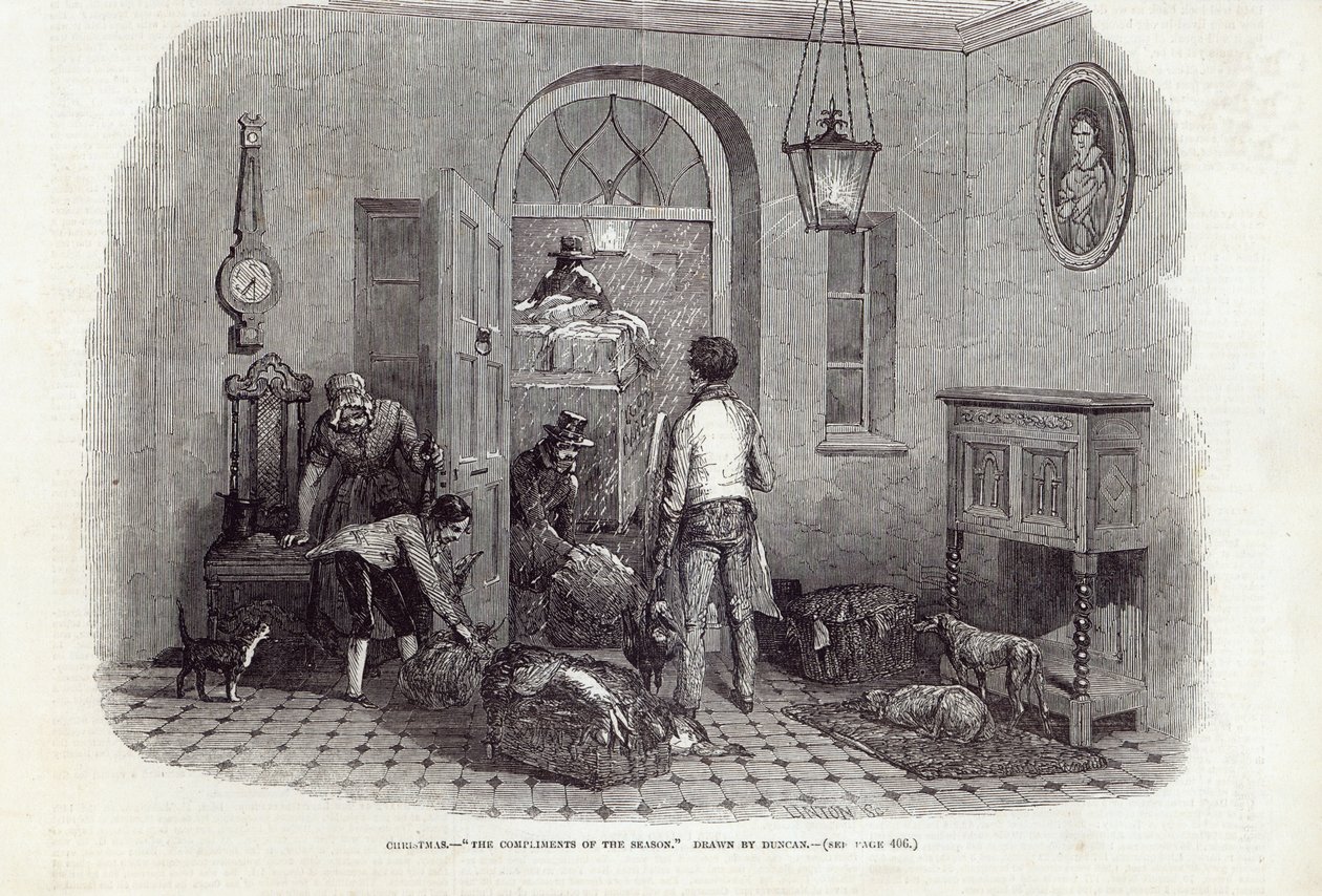 Christmas: The Compliments of the Season, engraved by Linton, from 