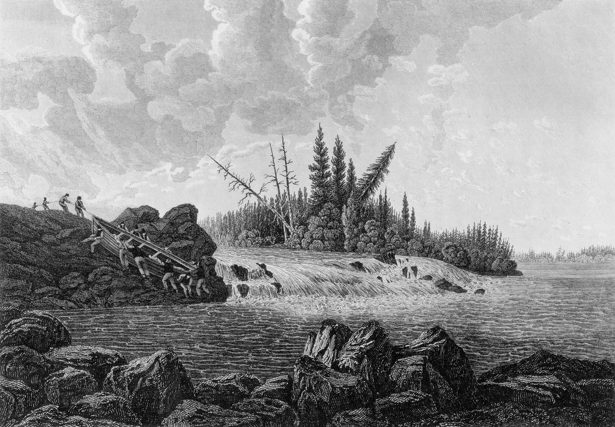 The Trout Fall by Edward Francis Finden