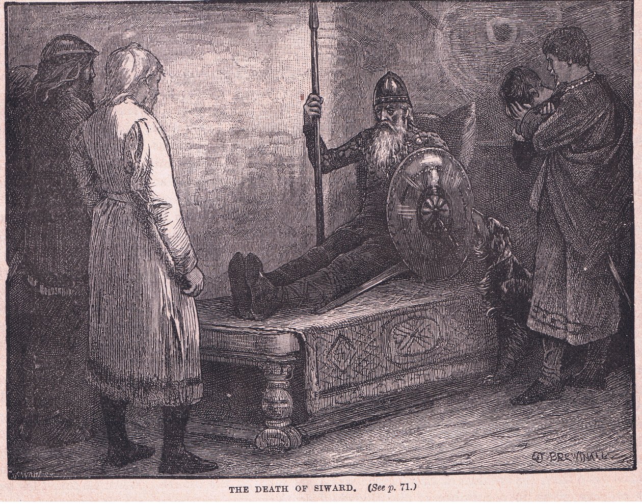 The Death of Siward, 1057 by Edward Frederick Brewtnall