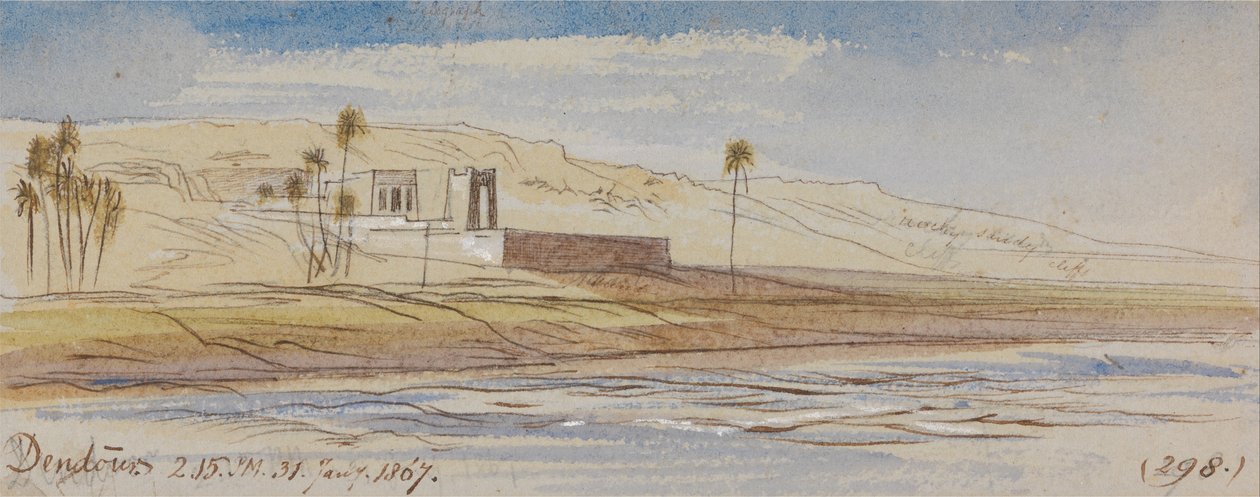 Dendour, 2:15 PM, 31 January 1867 by Edward Lear