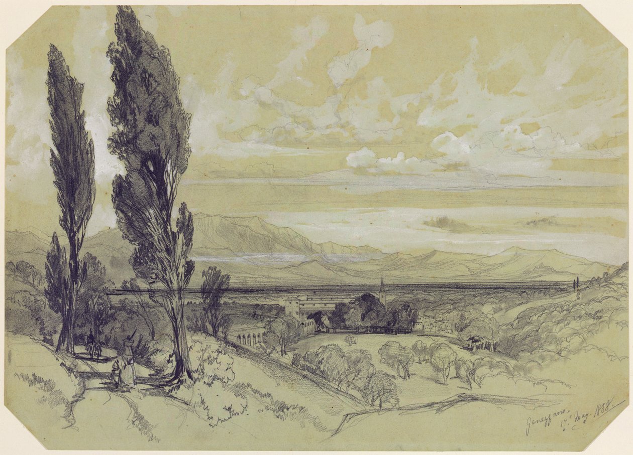 Genezzano, 17 May 1838 by Edward Lear