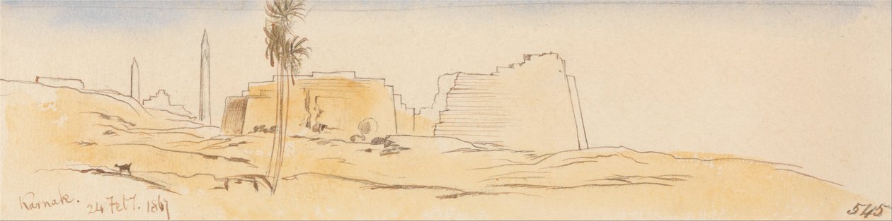 Karnak, February 24, 1867 by Edward Lear