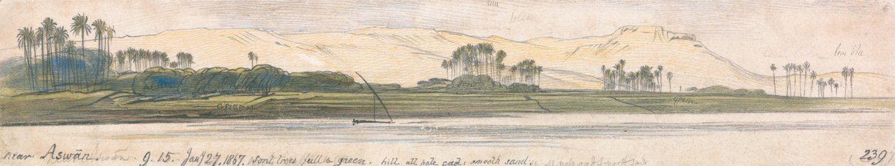 Near Aswan by Edward Lear
