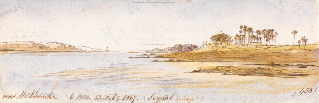 Near Maharraka, 6:00 p.m., February 13, 1867 by Edward Lear